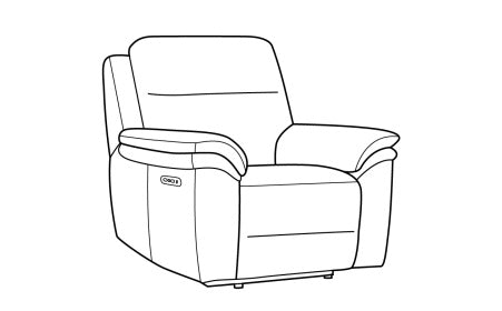 Padley Chair Leather – standalone line drawing