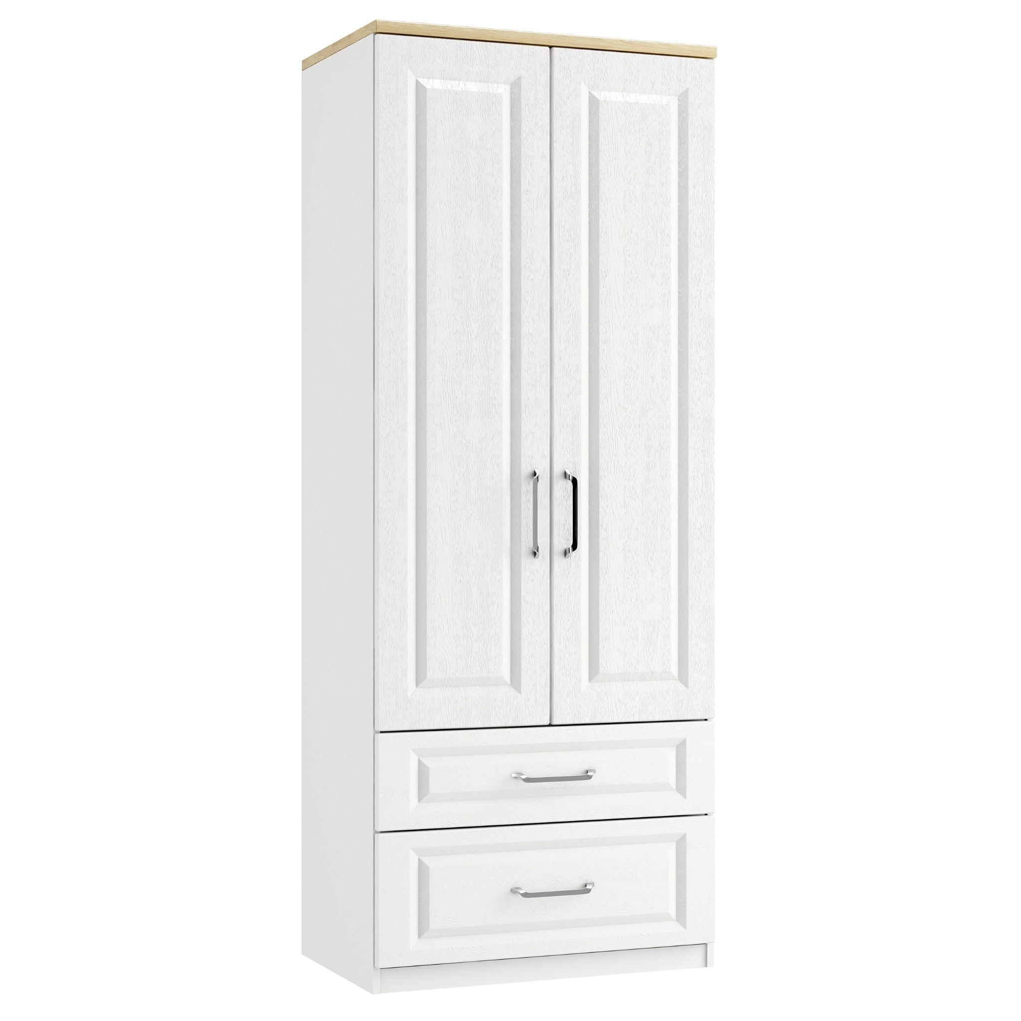 Sicily - 2 Drawer Double Tall Wardrobe