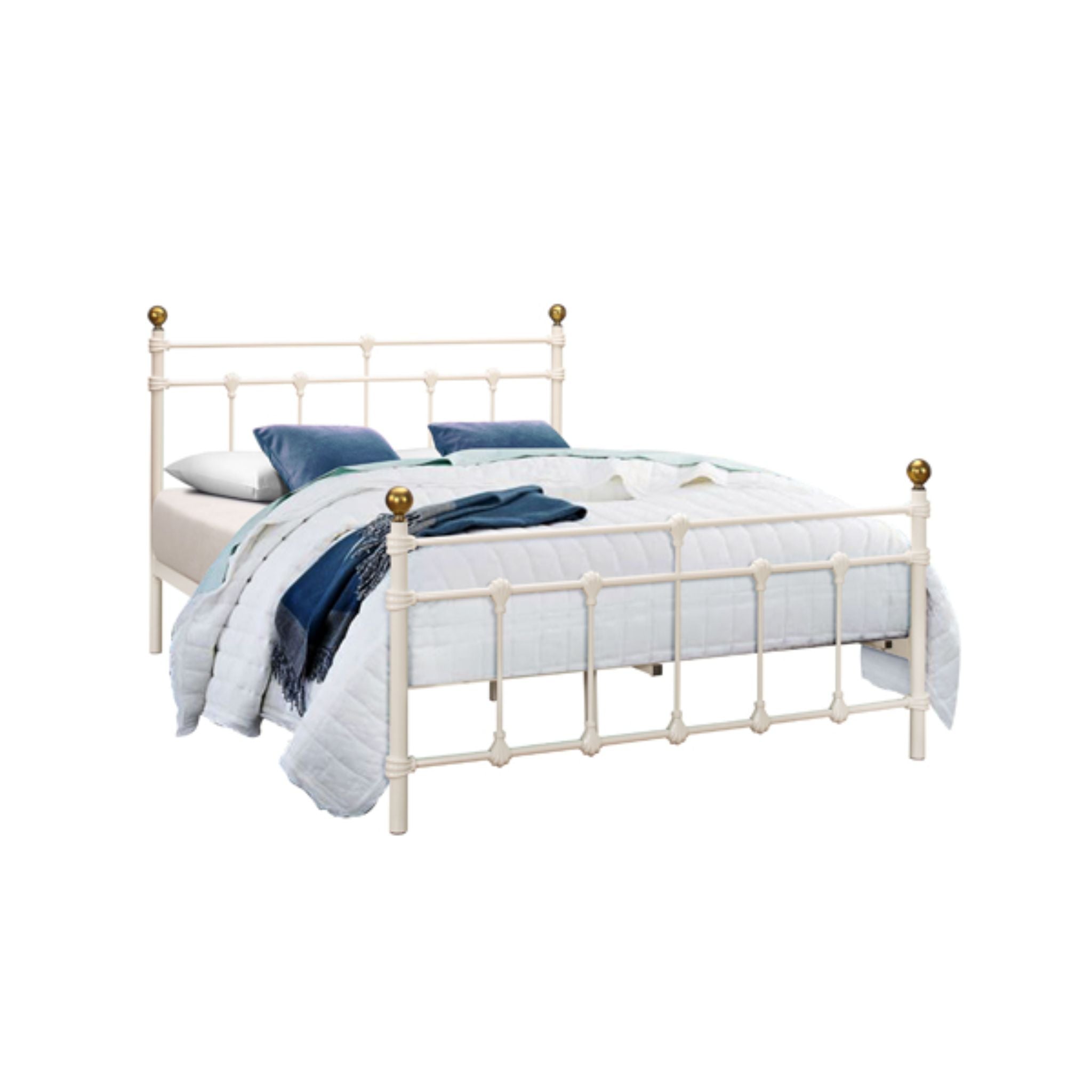 Aston White - Double Frame Bed