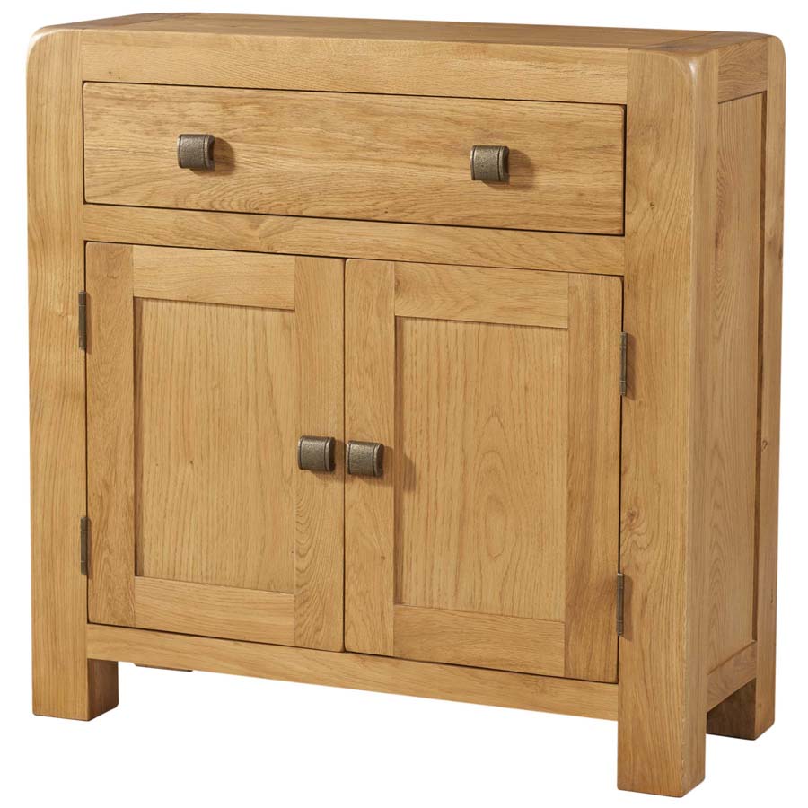 Aston Oak - Compact Sideboard 1 Drawer 2 Door