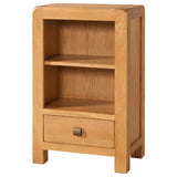 Aston Oak - Low Bookcase With Drawer