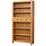 Aston Oak - Tall Bookcase With 2 Drawers