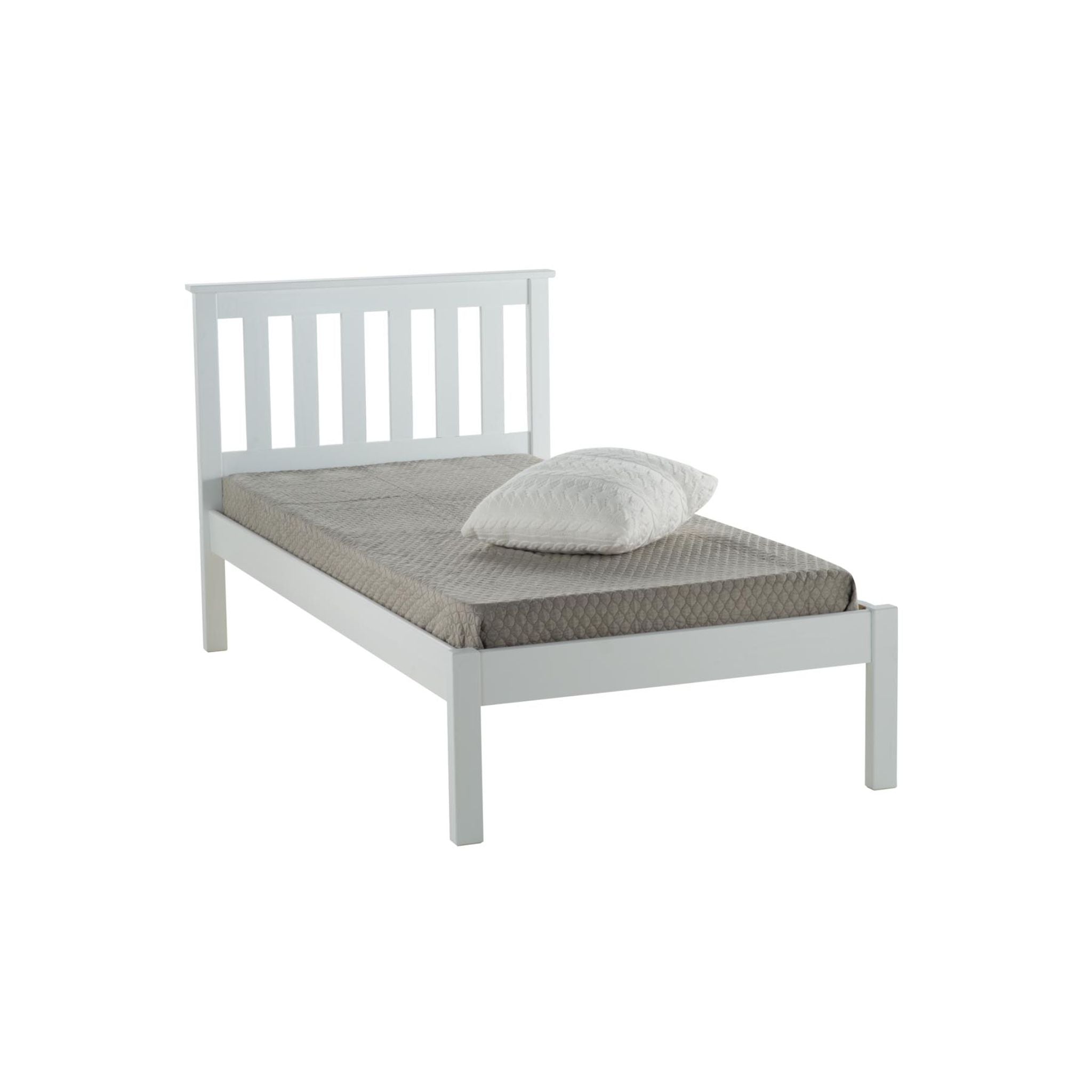 Denton White - 3' Single Frame Bed