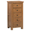 Oak 7 - 5 Drawer Wellington