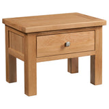 Devon Light Oak - Side Table With Drawer