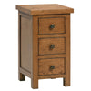 Oak 7 - Compact 3 Drawer Bedside