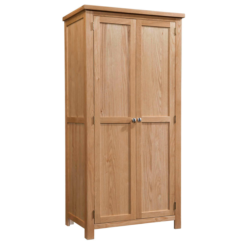 Devon Light Oak - Ladies Double Wardrobe