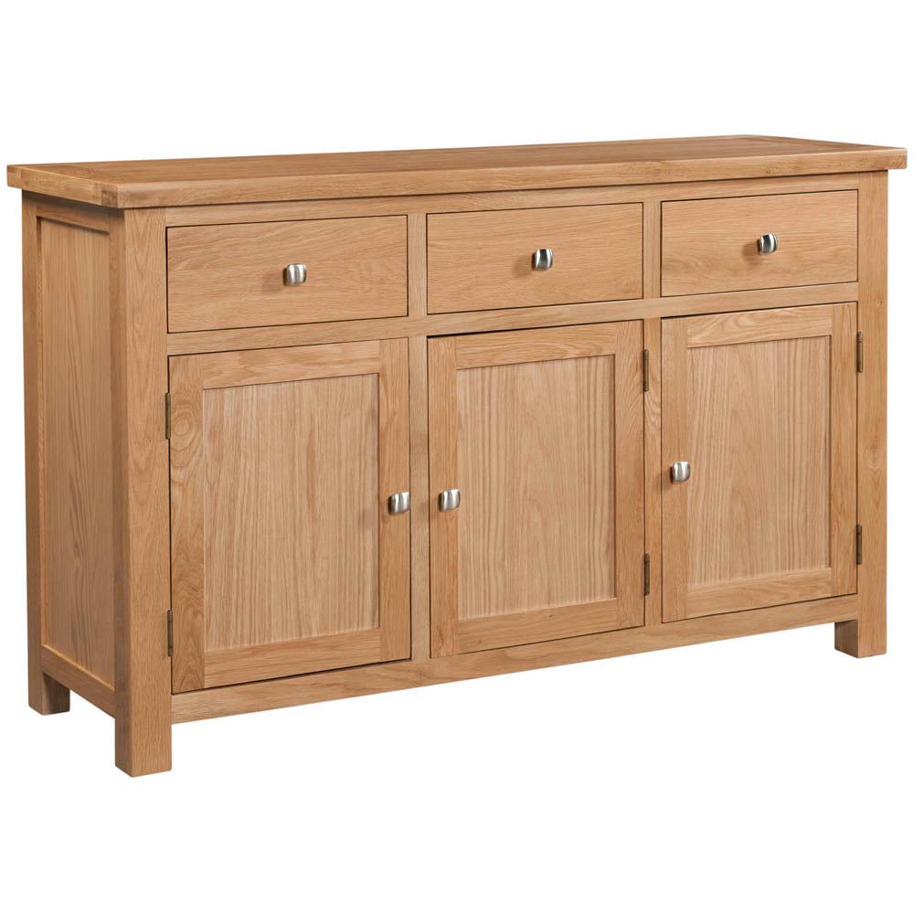 Devon Light Oak - 3 Door Sideboard