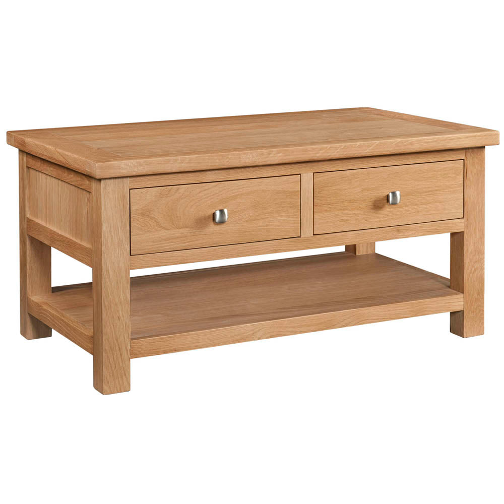Devon Light Oak - Coffee Table With 2 Drawers