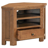 Oak 7 - Corner Tv Unit