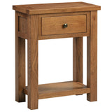 Oak 7 - 1 Drawer Console Table