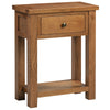 Oak 7 - 1 Drawer Console Table