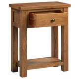 Oak 7 - 1 Drawer Console Table