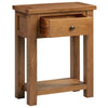 Oak 7 - 1 Drawer Console Table