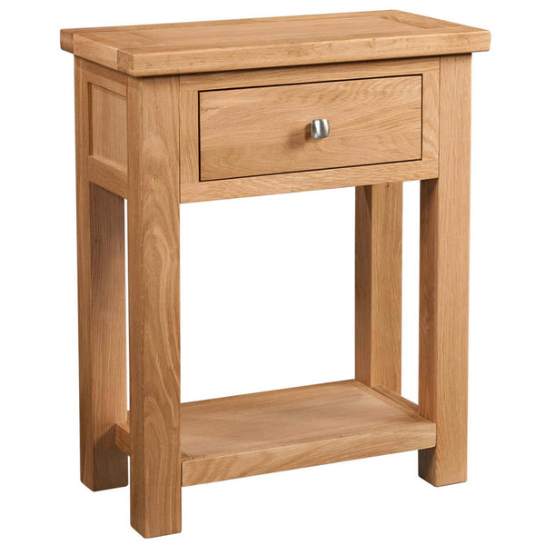Oak 4 - 1 Drawer Console Table