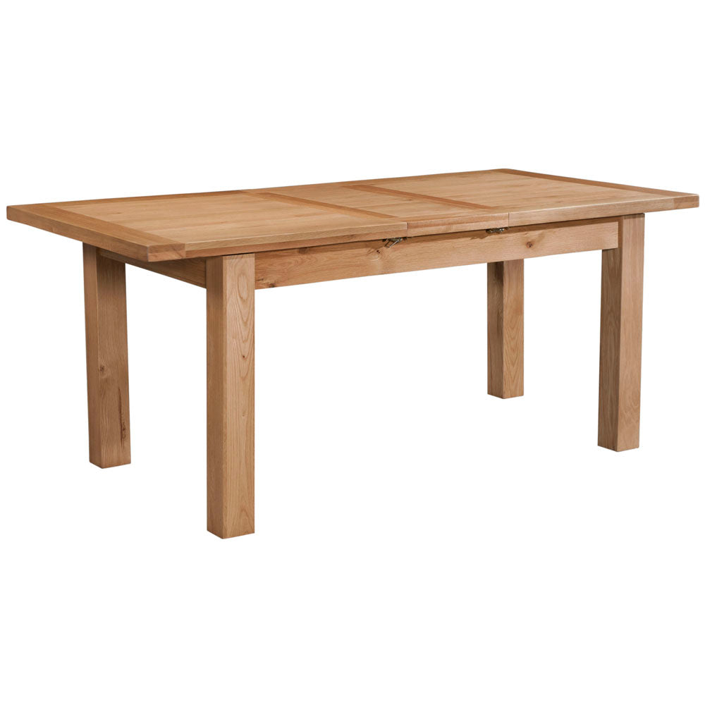 Oak 1 / Devon Light Oak - Dining Table With 1 Extension 120-153 X 80