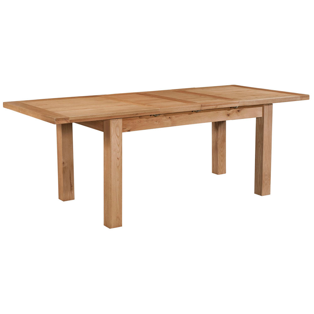 Oak 1 / Devon Light Oak - Dining Table With 2 Extensions 132-158 X 50