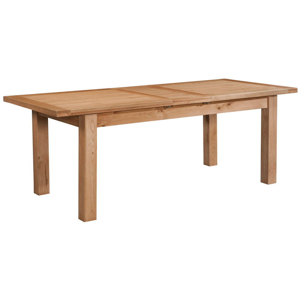 Oak 1 / Devon Light Oak - Dining Table With 2 Extensions 180-250 x 90