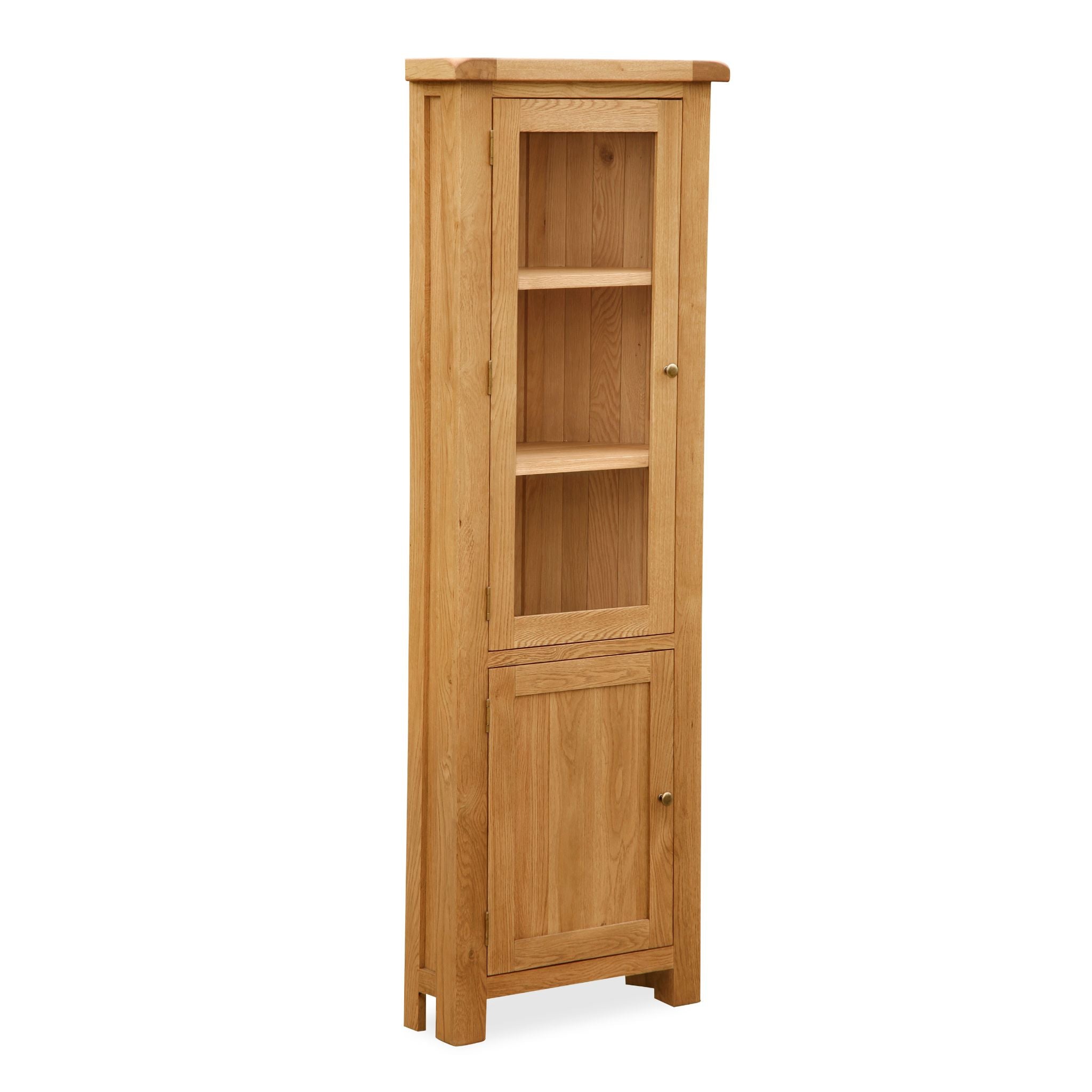 Sudbury Oak - Corner Display Cabinet