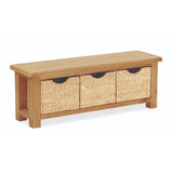 Sudbury Oak - Bench with Baskets