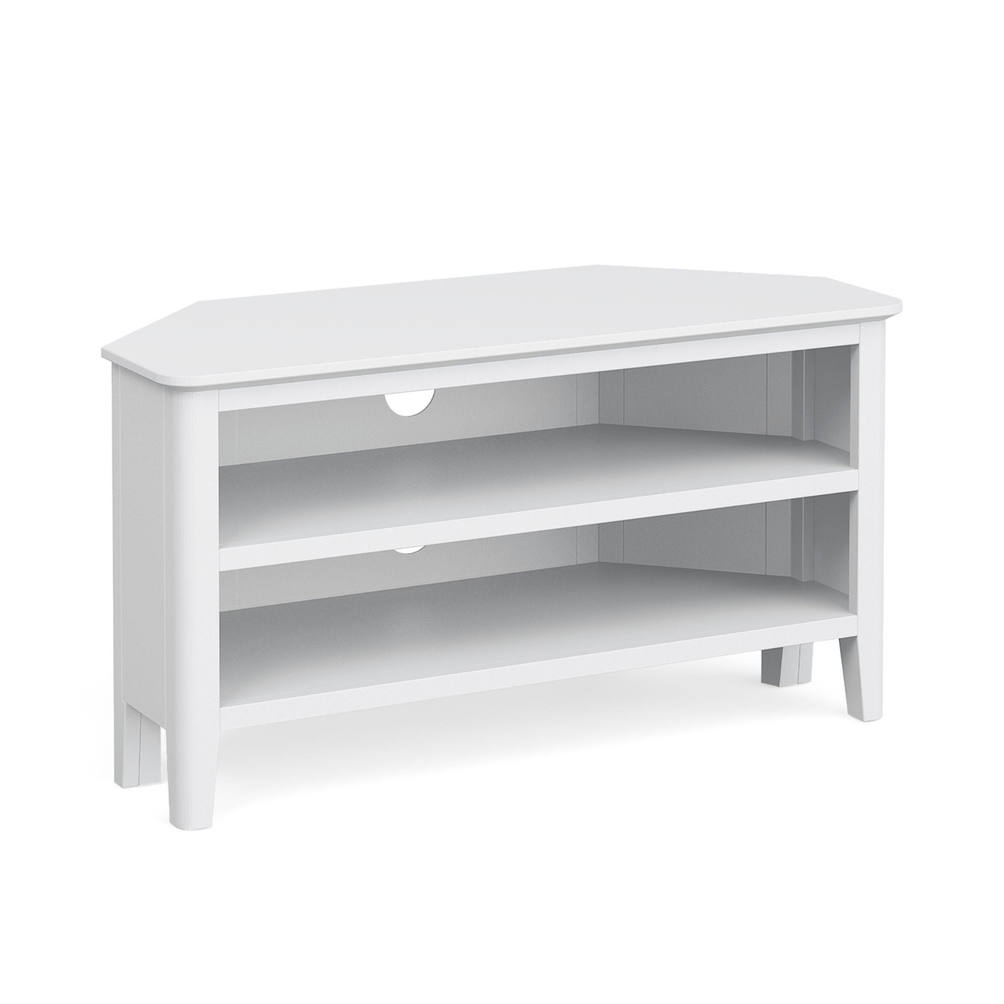 Hanbury - White -Corner TV Unit - CHECK STOCK