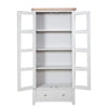 French Grey & Oak Top - Display Cabinet
