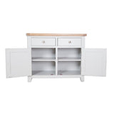 French Grey & Oak Top - 2 Door Sideboard