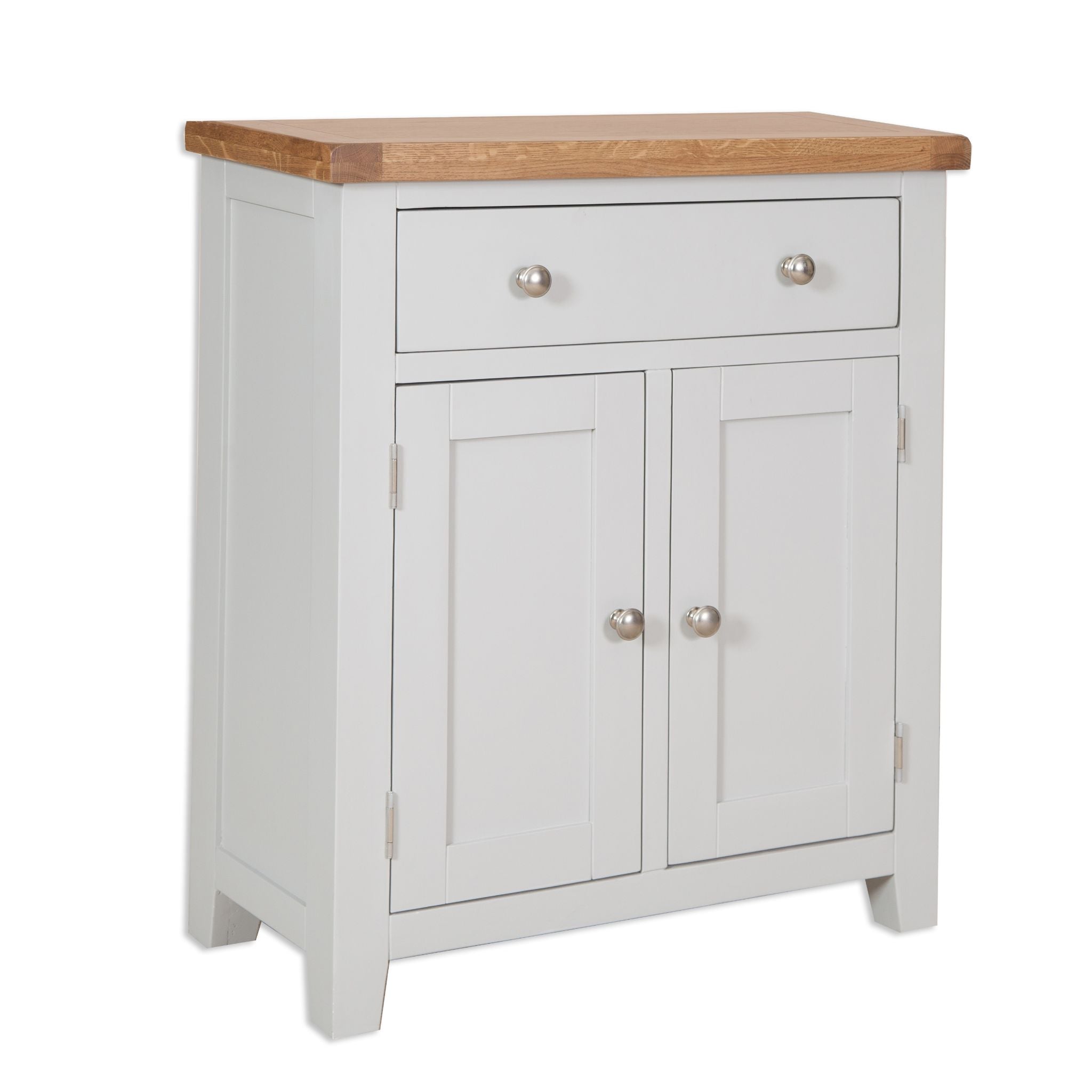 French Grey & Oak Top - Hall Cabinet