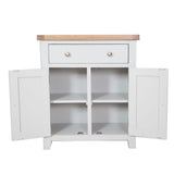 French Grey & Oak Top - Hall Cabinet