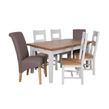 French Grey & Oak Top - 1.2m/1.6m Extending Table