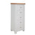 French Grey & Oak Top - 5 Drawer Chest