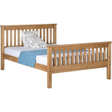 Morgan Distressed Waxed Pine - Double Frame Bed