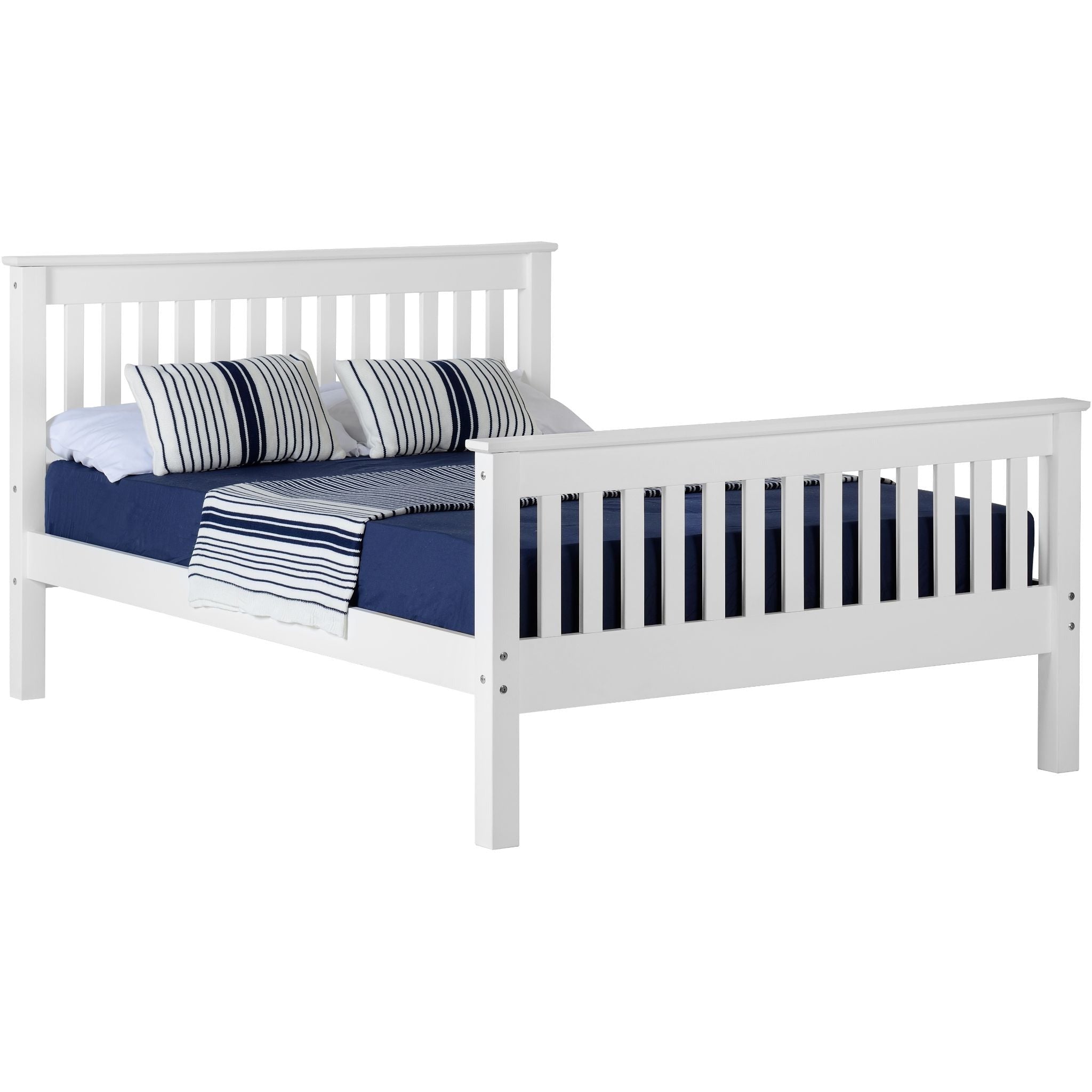 Morgan White - Small Double Frame Bed