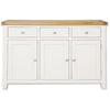 Arctic White & Oak Top - 3 Door Sideboard