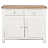 Arctic White & Oak Top - 2 Door Sideboard