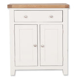 Arctic White & Oak Top - Hall Cabinet
