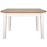 Arctic White & Oak Top - 90x90 Table