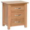 Oak 1 - 3 Drawer Bedside