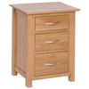 Oak 1 - 3 Drawer High Bedside