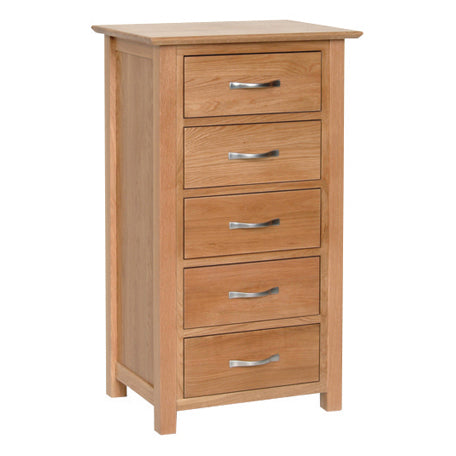 Oak 1 - 5 Drawer Wellington