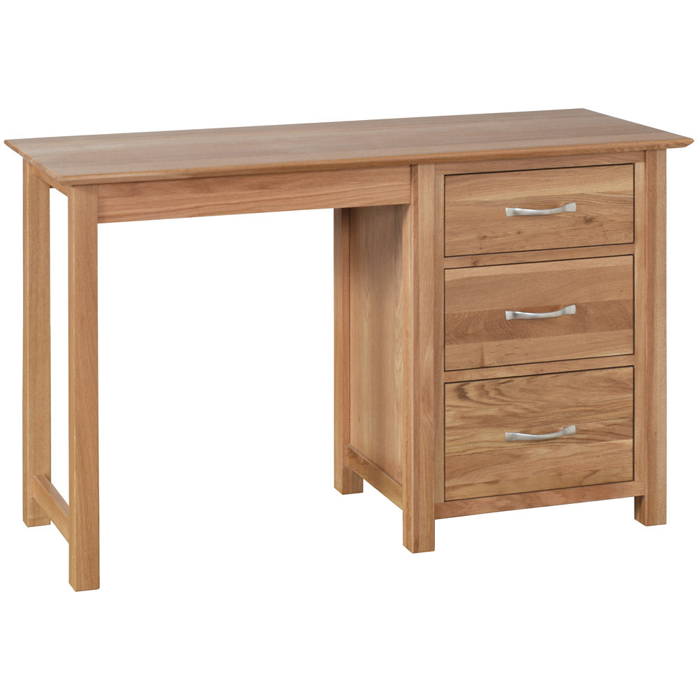 Oak 1 - Single Pedestal Dressing Table