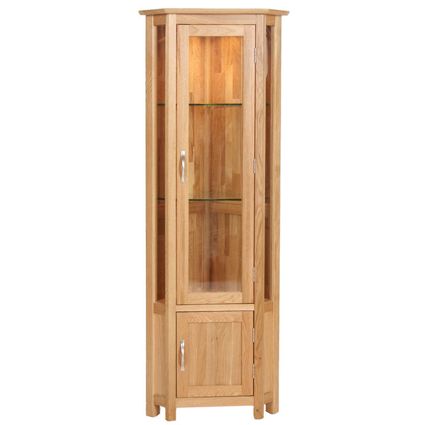 Oak 1 - Corner Display Cabinet