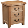 Oak 3 - 3 Drawer Bedside