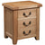 Oak 3 - 3 Drawer Bedside