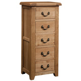Oak 3 - 5 Drawer Wellington