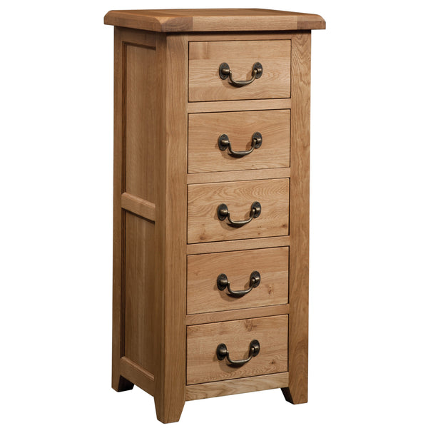 Oak 3 - 5 Drawer Wellington