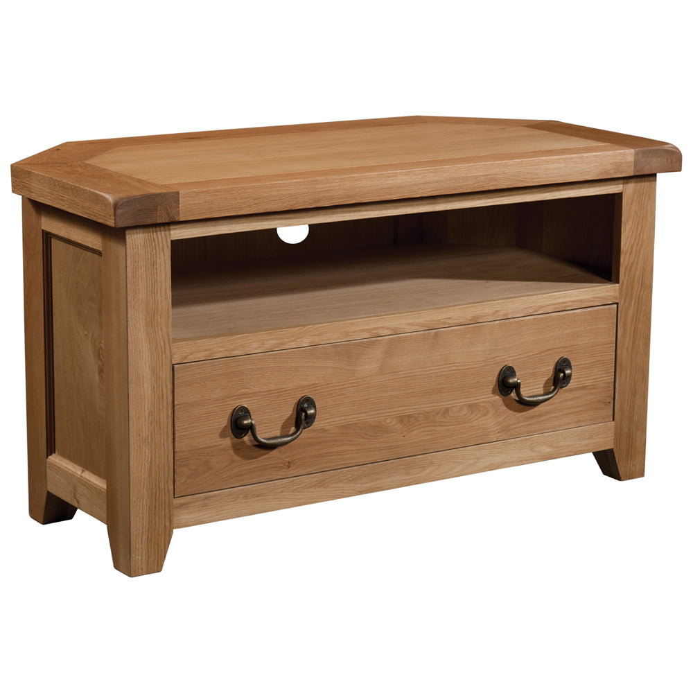 Oak 3 - Corner Tv Unit