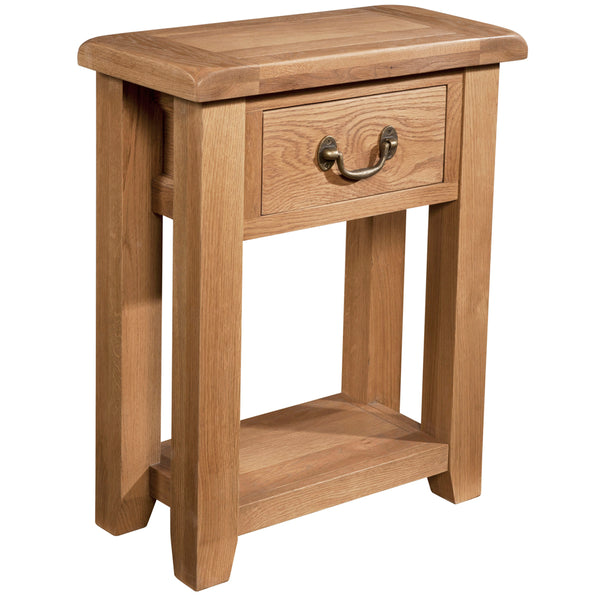 Oak 3 - 1 Drawer Console Table
